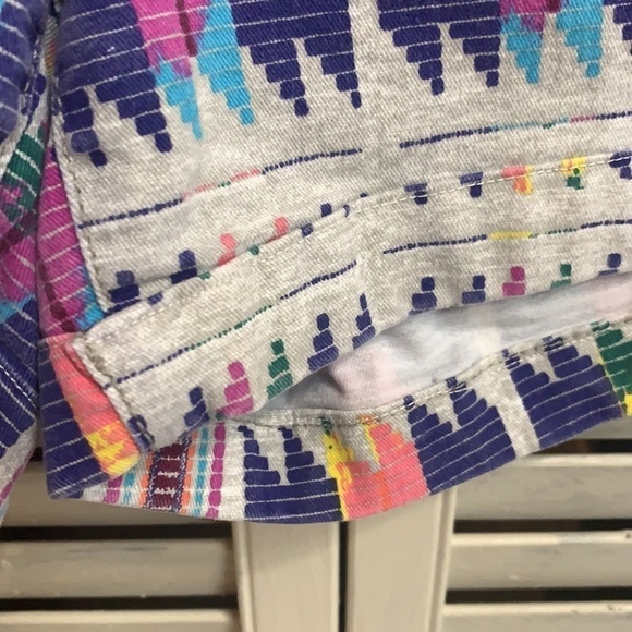 𝅺t33 American Eagle Midi Flat Front Aztec Printed Sz 4 Biho Festival Fair - Picture 8 of 16